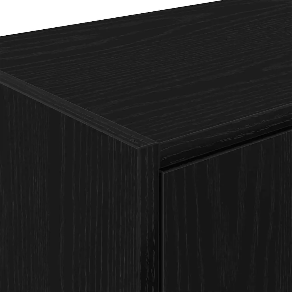 Garage Wall Cabinets 2 pcs Black Storage Cabinet Industrial Organiser