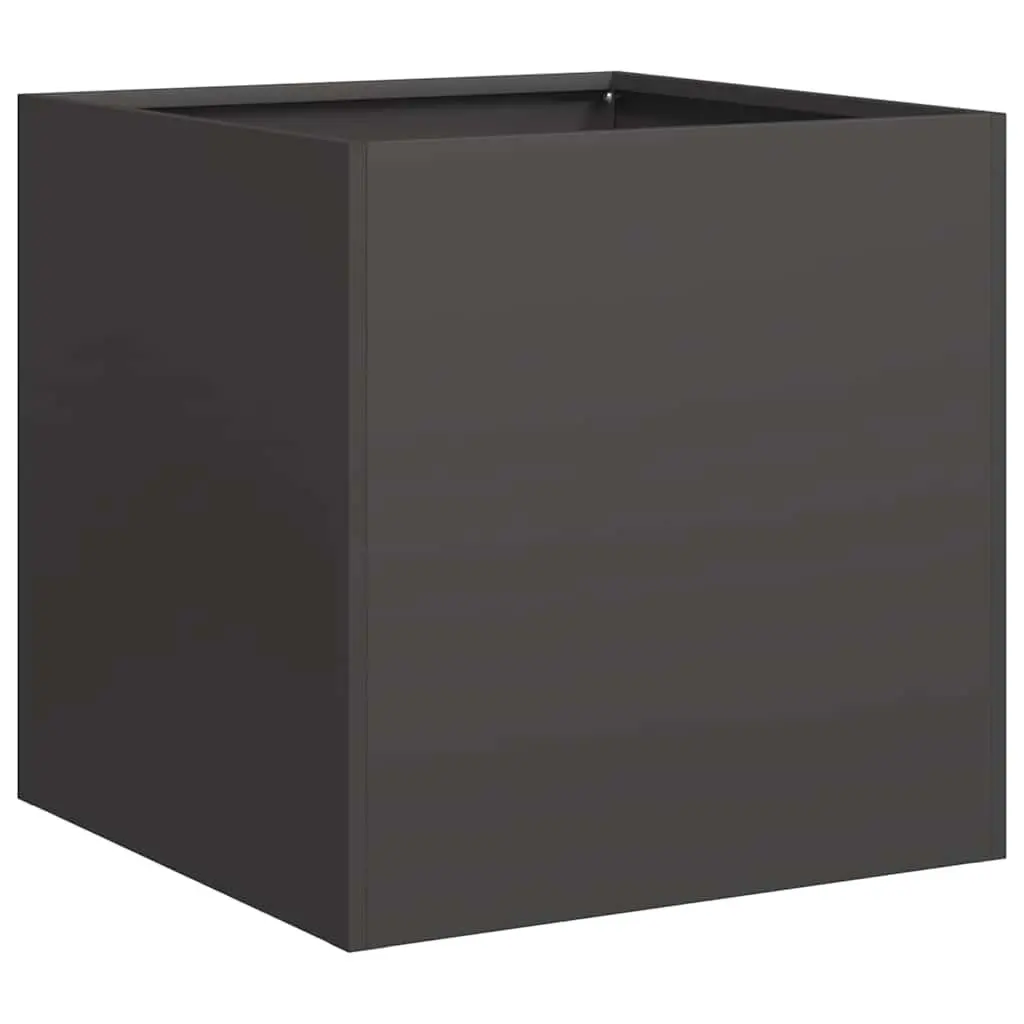 Planter Black Cold-rolled Steel 40x40x40 cm Raised Bed Garden Flower Box