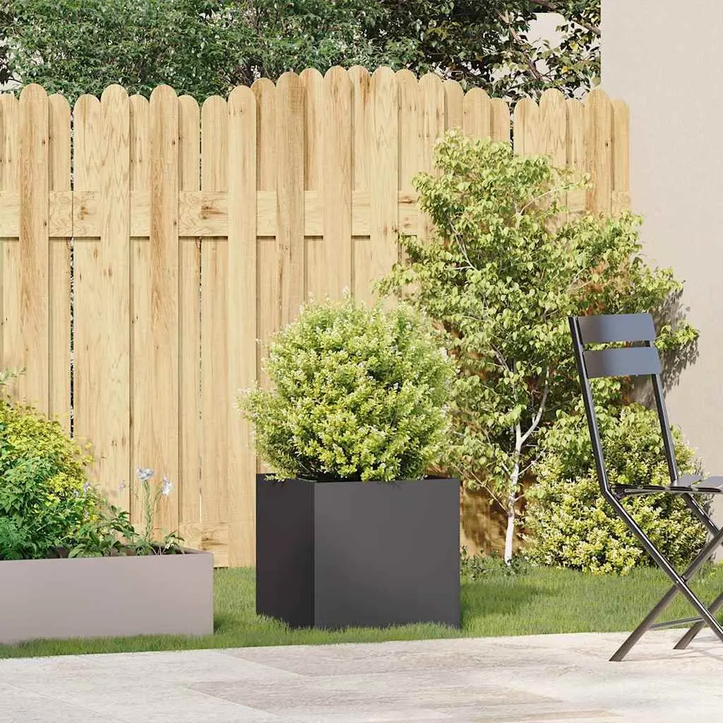Planter Black Cold-rolled Steel 40x40x40 cm Raised Bed Garden Flower Box