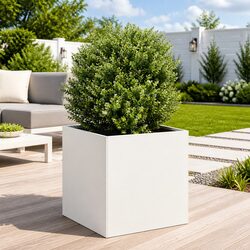Your Friendly White Raised Planter Box 40x40x40cm for Gardens