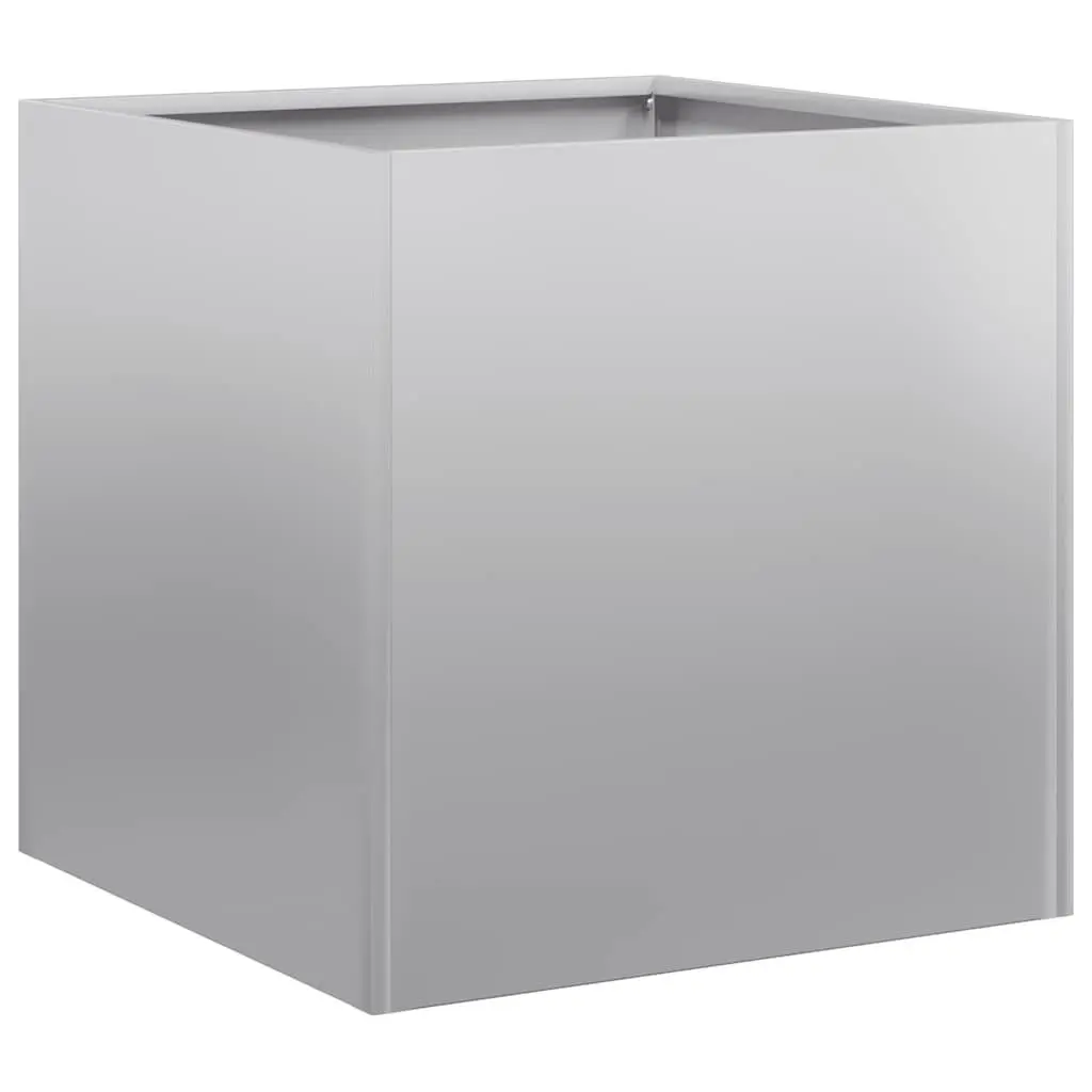 Galvanised Steel Planter 40x40x40 cm Raised Garden Bed Flower Box Outdoor Patio