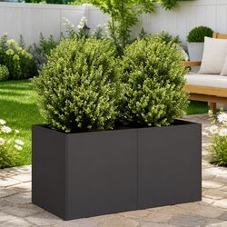 Your Friendly Black Steel Planter 80x40x40 cm for Easy Planting