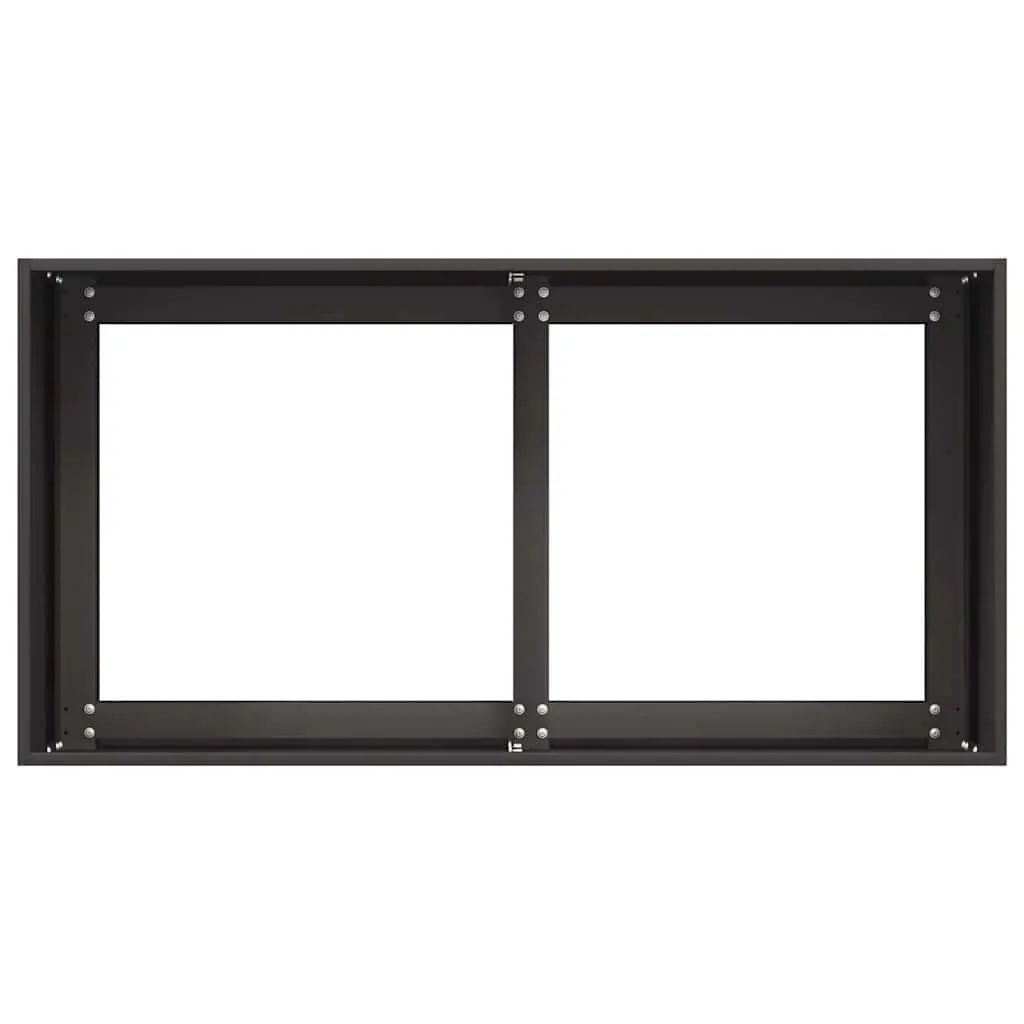 Planter Black 80x40x40 cm Raised Garden Bed Cold-rolled Steel Flower Box