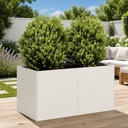 Friendly White Raised Garden Planter Box 80x40x40cm
