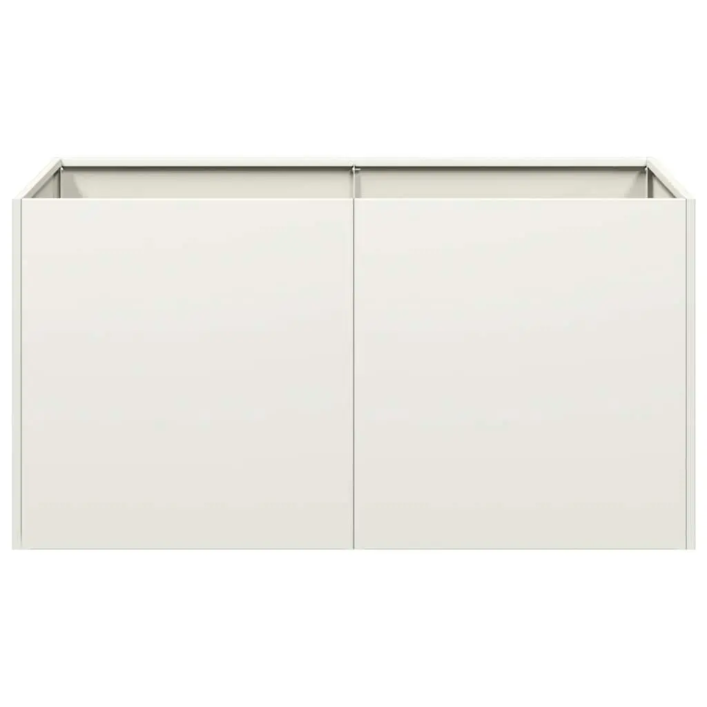 Raised Garden Planter Box Cold-rolled Steel White 80x40x40cm