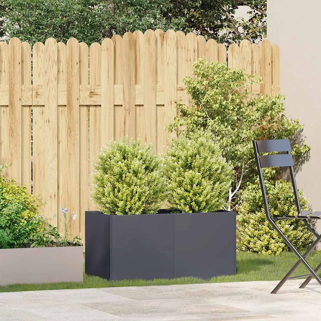 Raised Garden Bed Cold-Rolled Steel Anthracite 80x40x40cm Outdoor Planter