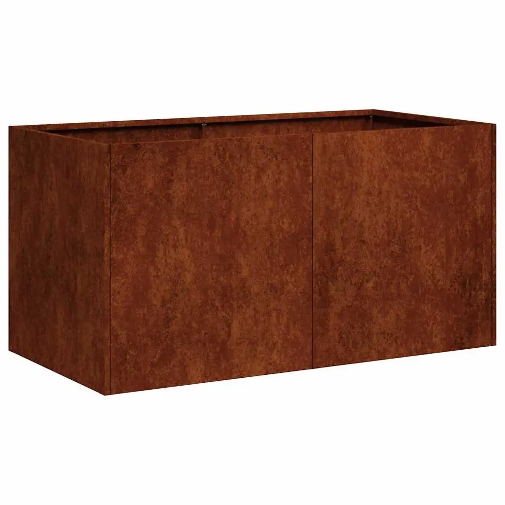 Raised Garden Planter Box Weathering Steel Open Bottom 80 x 40 x 40 cm