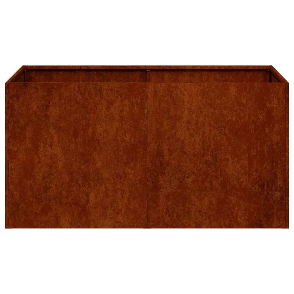 Raised Garden Planter Box Weathering Steel Open Bottom 80 x 40 x 40 cm