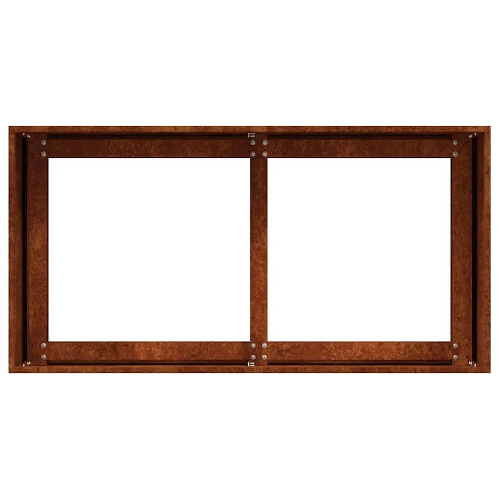 Raised Garden Planter Box Weathering Steel Open Bottom 80 x 40 x 40 cm
