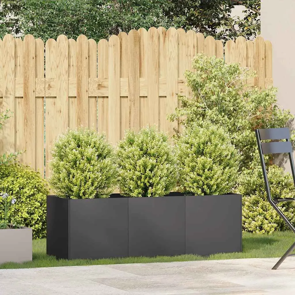 Black Raised Garden Planter Box 120x40x40 cm