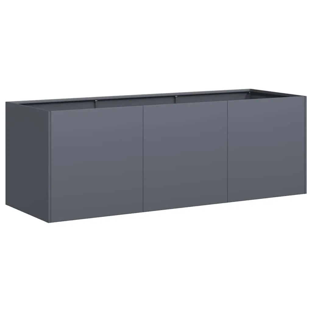 Raised Garden Bed Planter Box Anthracite Cold-Rolled Steel 120x40x40cm Outdoor Decor
