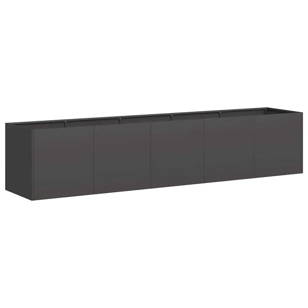 Planter Cold-Rolled Steel Black 200x40x40 cm Raised Garden Bed Outdoor