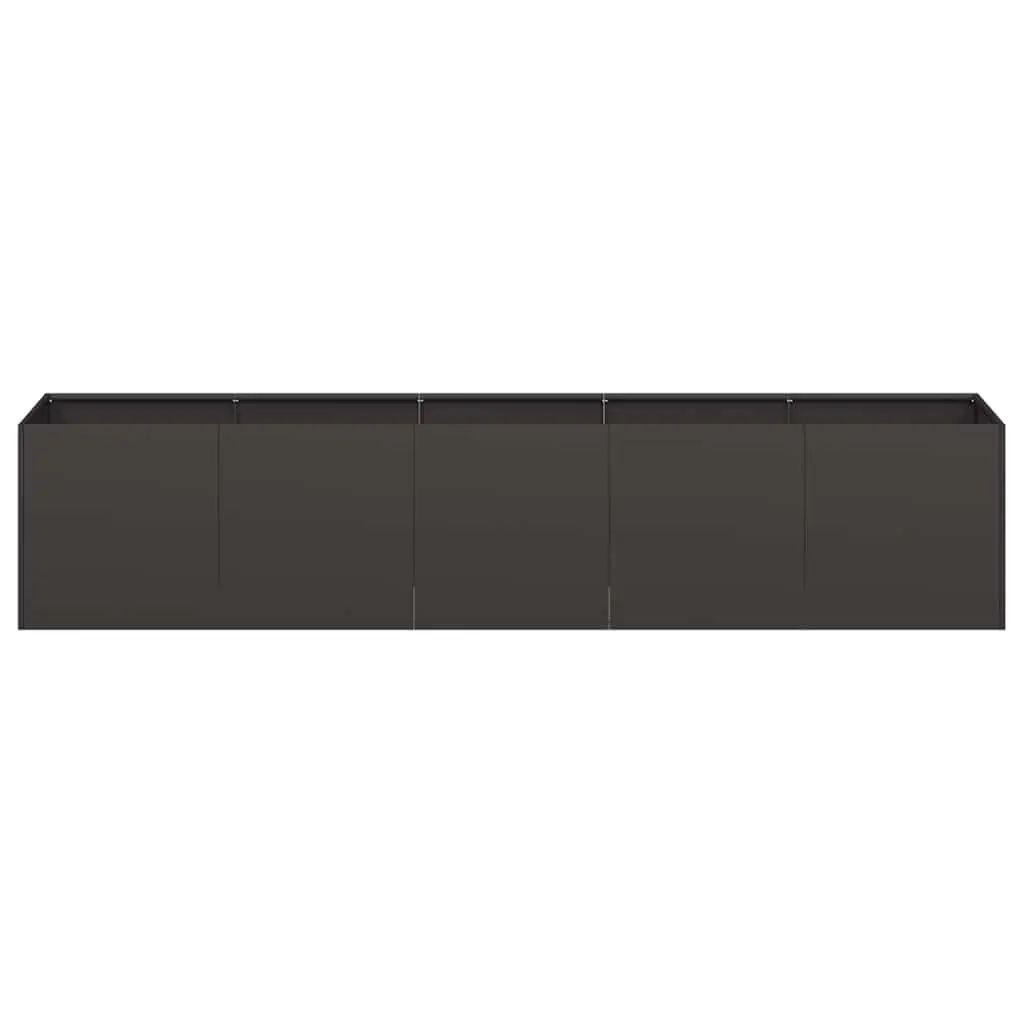 Planter Cold-Rolled Steel Black 200x40x40 cm Raised Garden Bed Outdoor