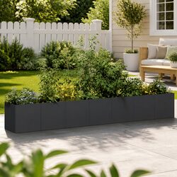 Discover the Versatile Black Steel Raised Planter Box