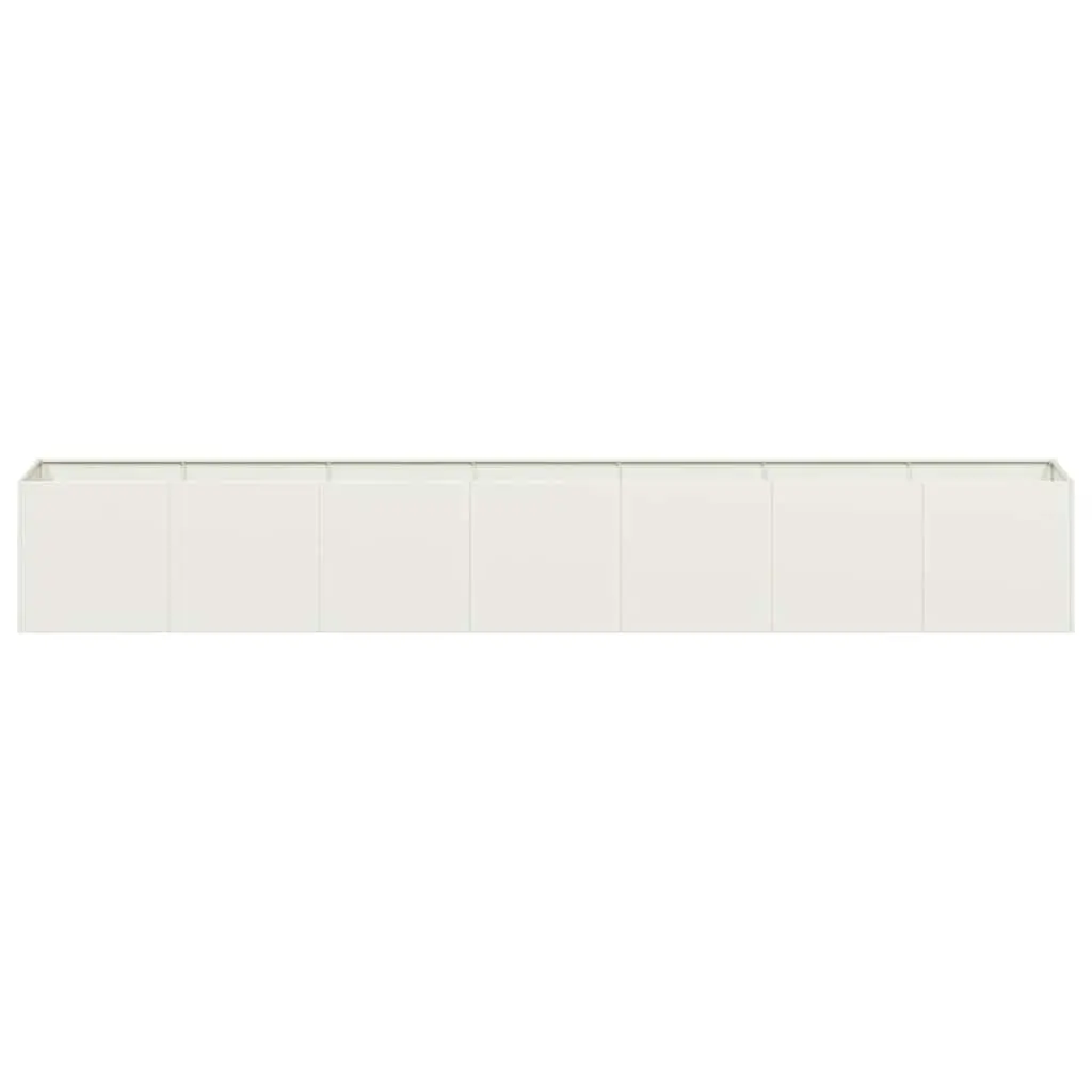 Cold-rolled Steel Planter White Raised Garden Bed 280x40x40 cm