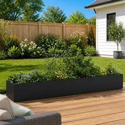 Your New Favorite 360cm Raised Planter Box in Black Steel