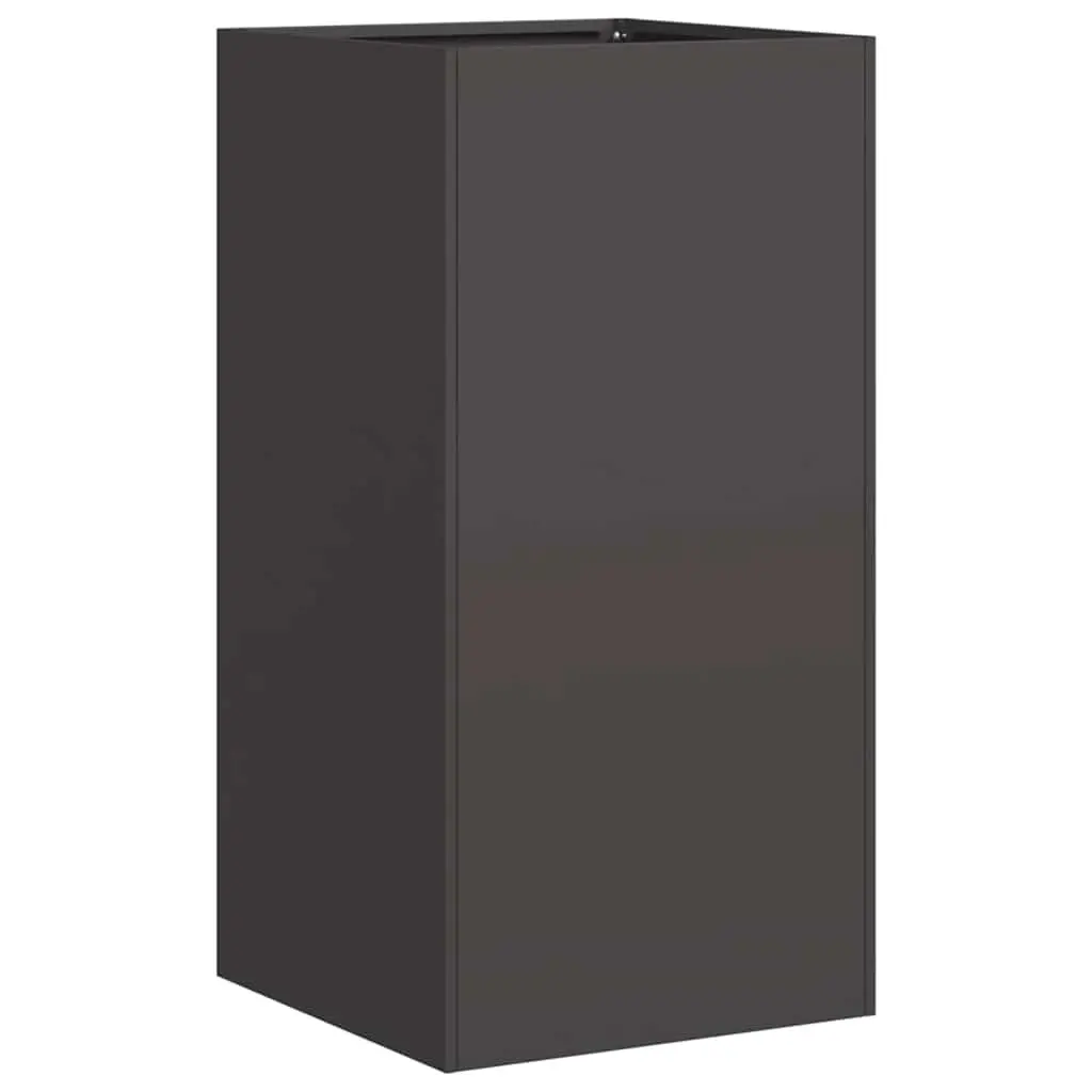 Black Planter Box Cold-rolled Steel Raised Garden Bed 40x40x80 cm