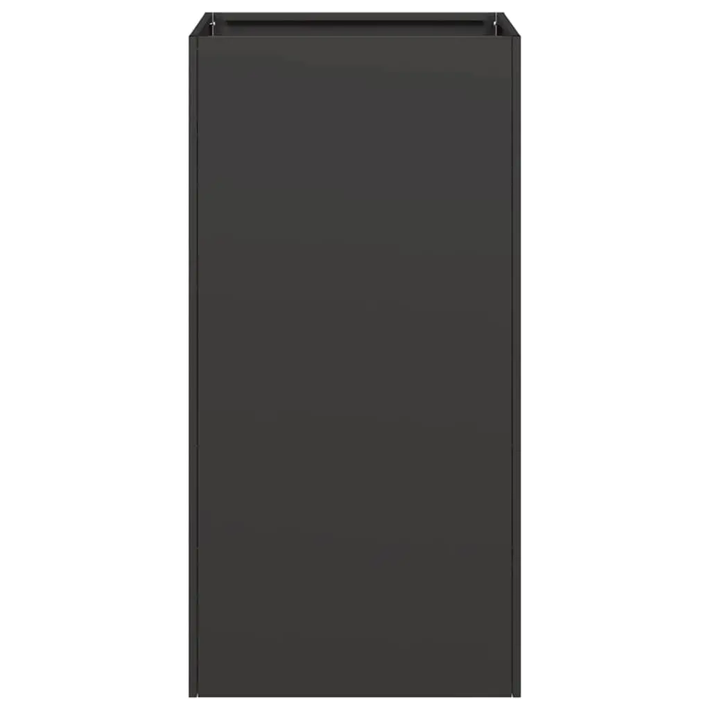 Black Planter Box Cold-rolled Steel Raised Garden Bed 40x40x80 cm