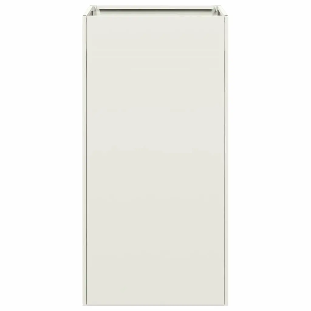 White Cold-rolled Steel Planter 40x40x80 cm