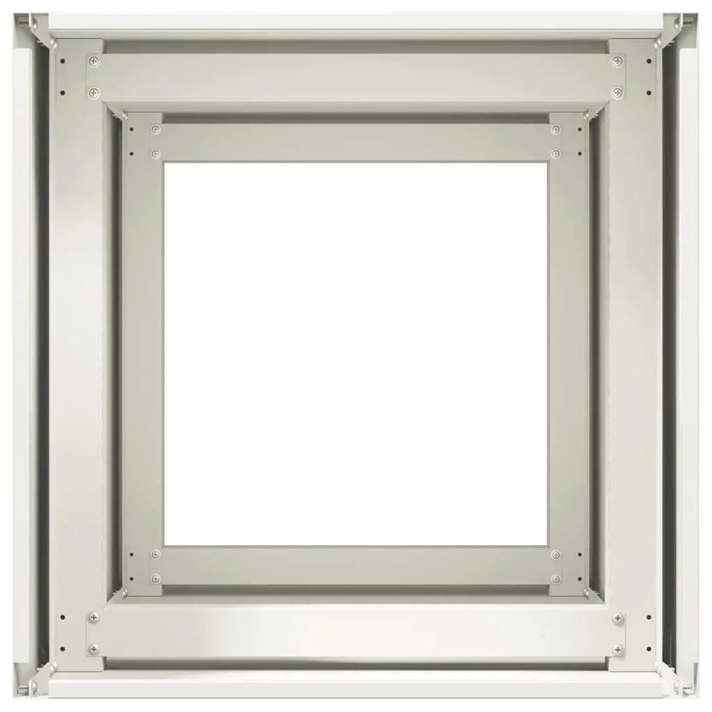 White Cold-rolled Steel Planter 40x40x80 cm