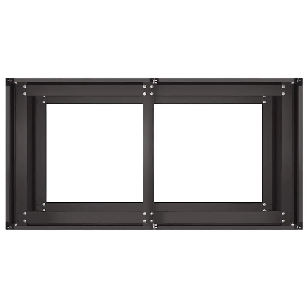 Raised Garden Planter Black Cold-rolled Steel 80x40x80cm Outdoor Flower Bed Box