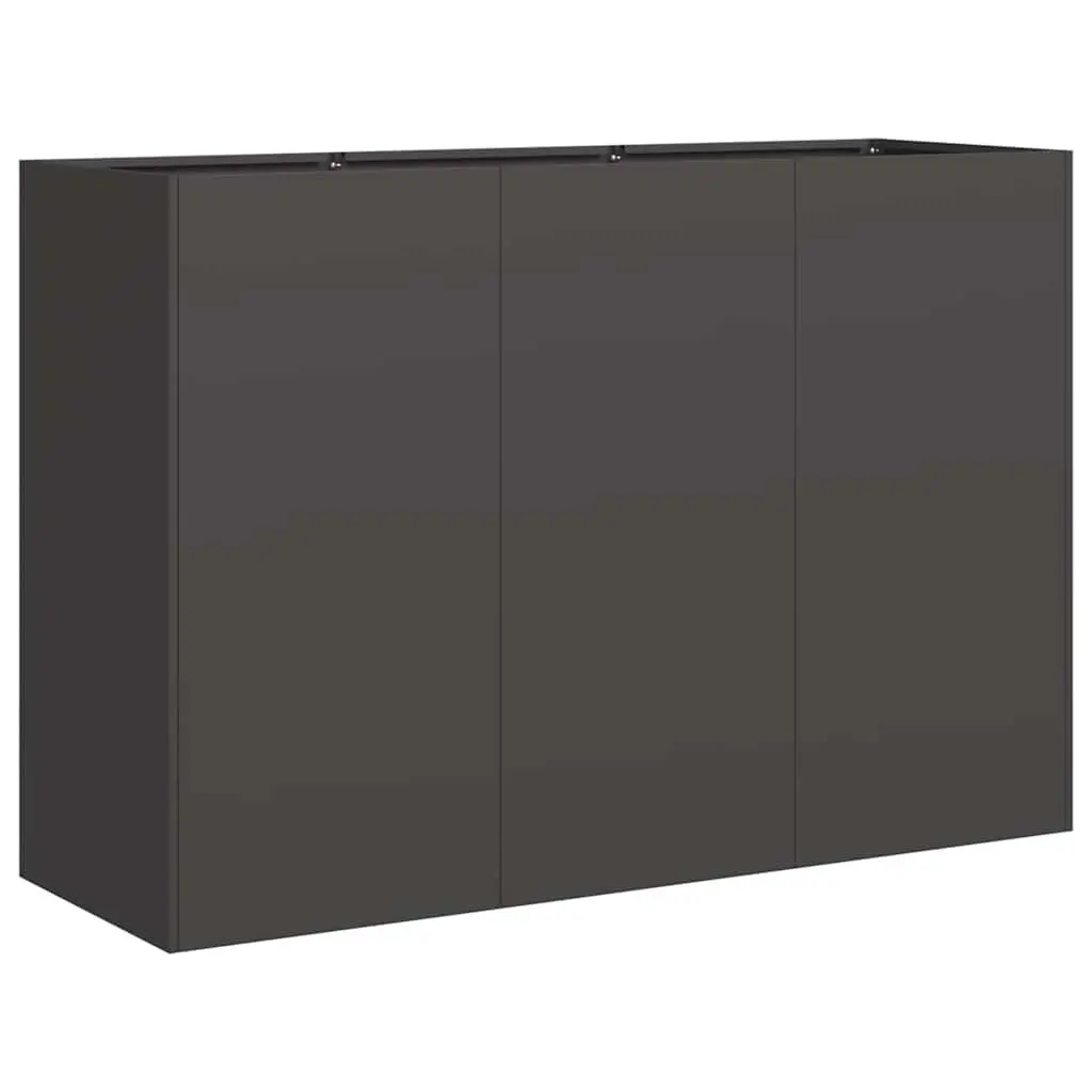 Raised Planter Box Deep Large Black Cold-Rolled Steel for Outdoor Garden Patio