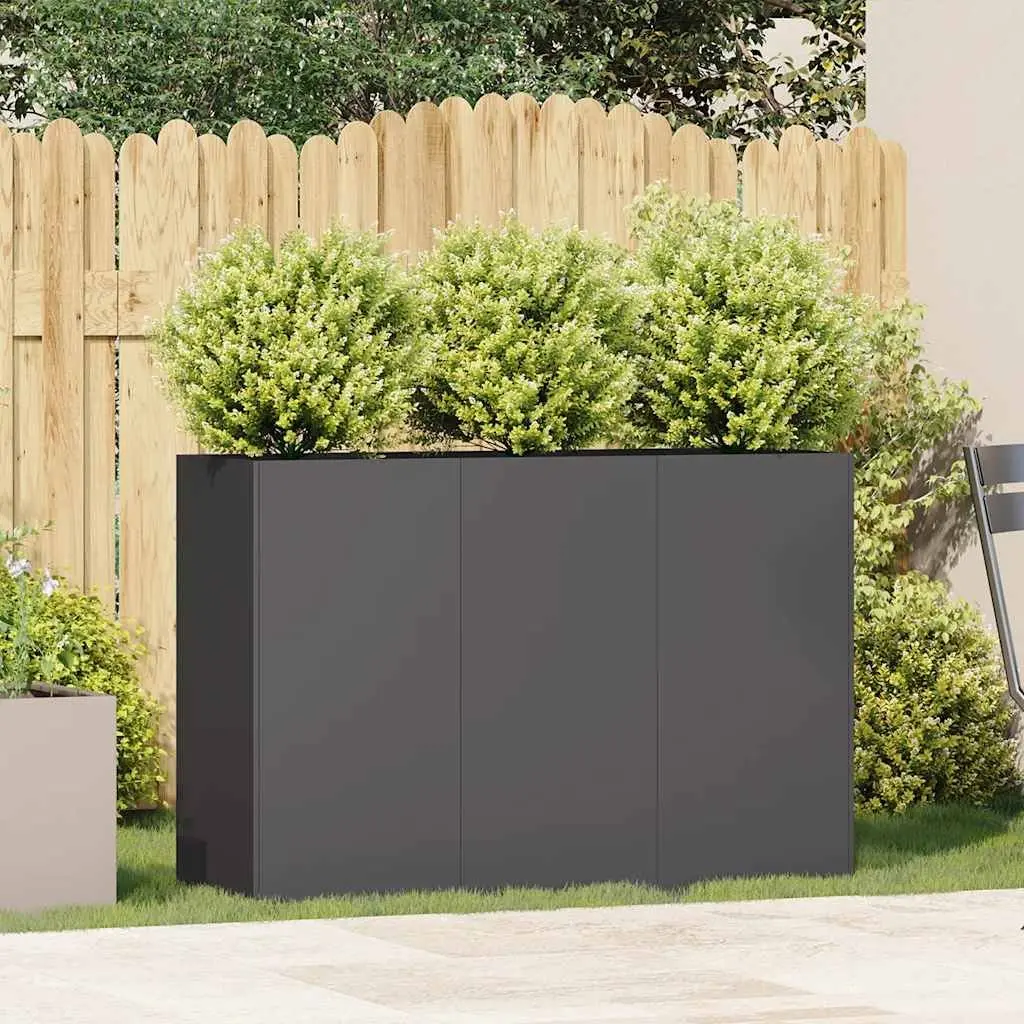 Raised Planter Box Deep Large Black Cold-Rolled Steel for Outdoor Garden Patio