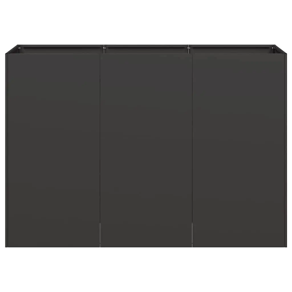 Raised Planter Box Deep Large Black Cold-Rolled Steel for Outdoor Garden Patio