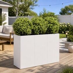Create a Lush Garden with This White Planter Box 120x40x80 cm