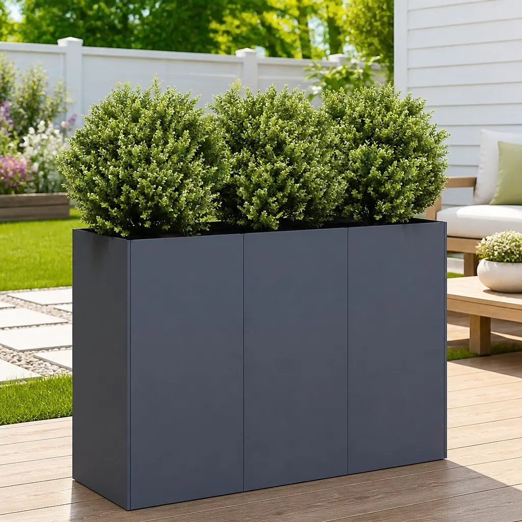 Raised Garden Planter Box Cold-rolled Steel Anthracite 120x40x80cm
