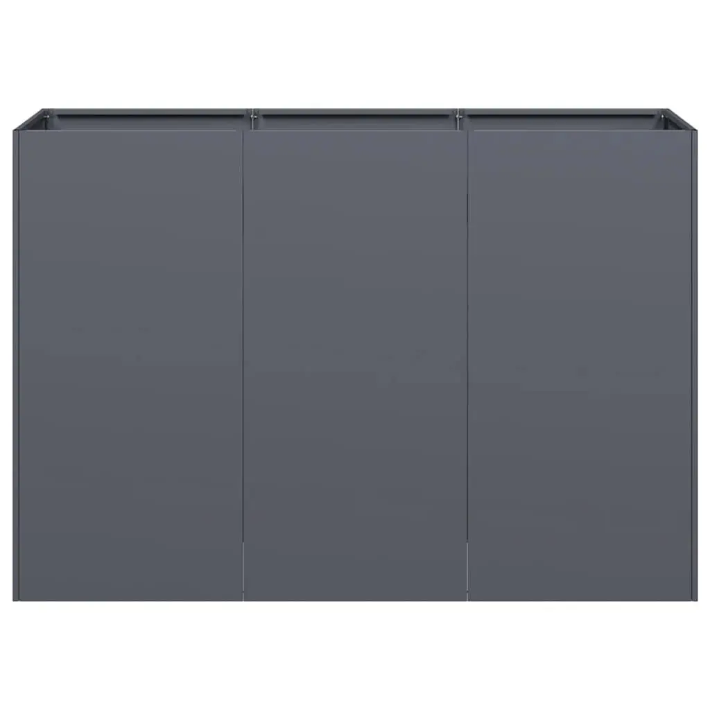 Raised Garden Planter Box Cold-rolled Steel Anthracite 120x40x80cm