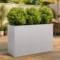 User-Friendly Galvanised Steel Planter Box 120x40x80 cm