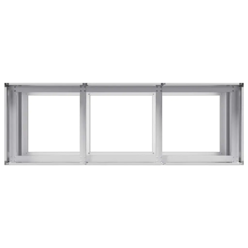 Galvanised Steel Planter Raised Garden Bed 120x40x80 cm Outdoor Flowers