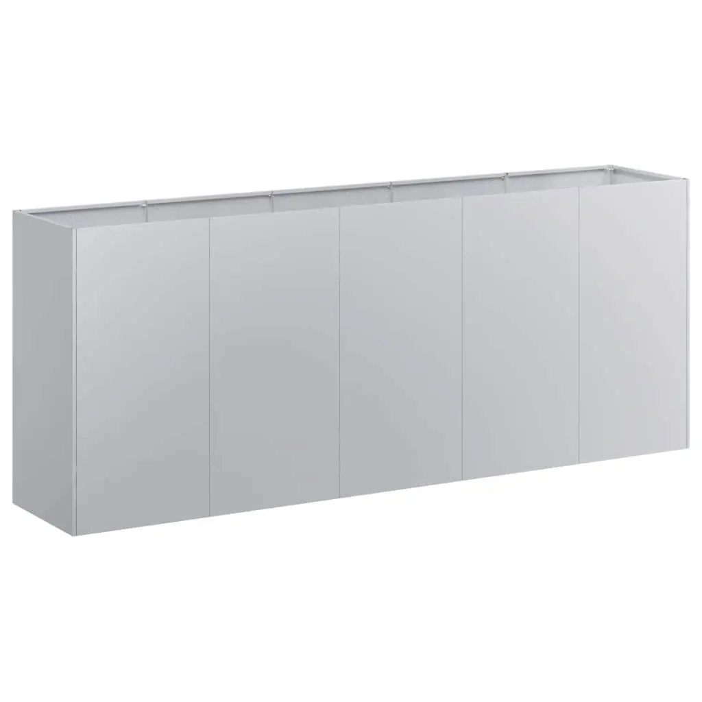 Raised Garden Planter Box Galvanised Steel 200x40x80 cm Outdoor