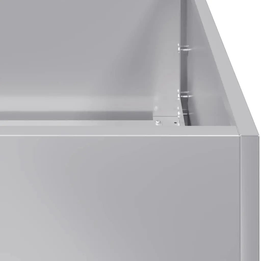 Raised Garden Planter Box Galvanised Steel 200x40x80 cm Outdoor
