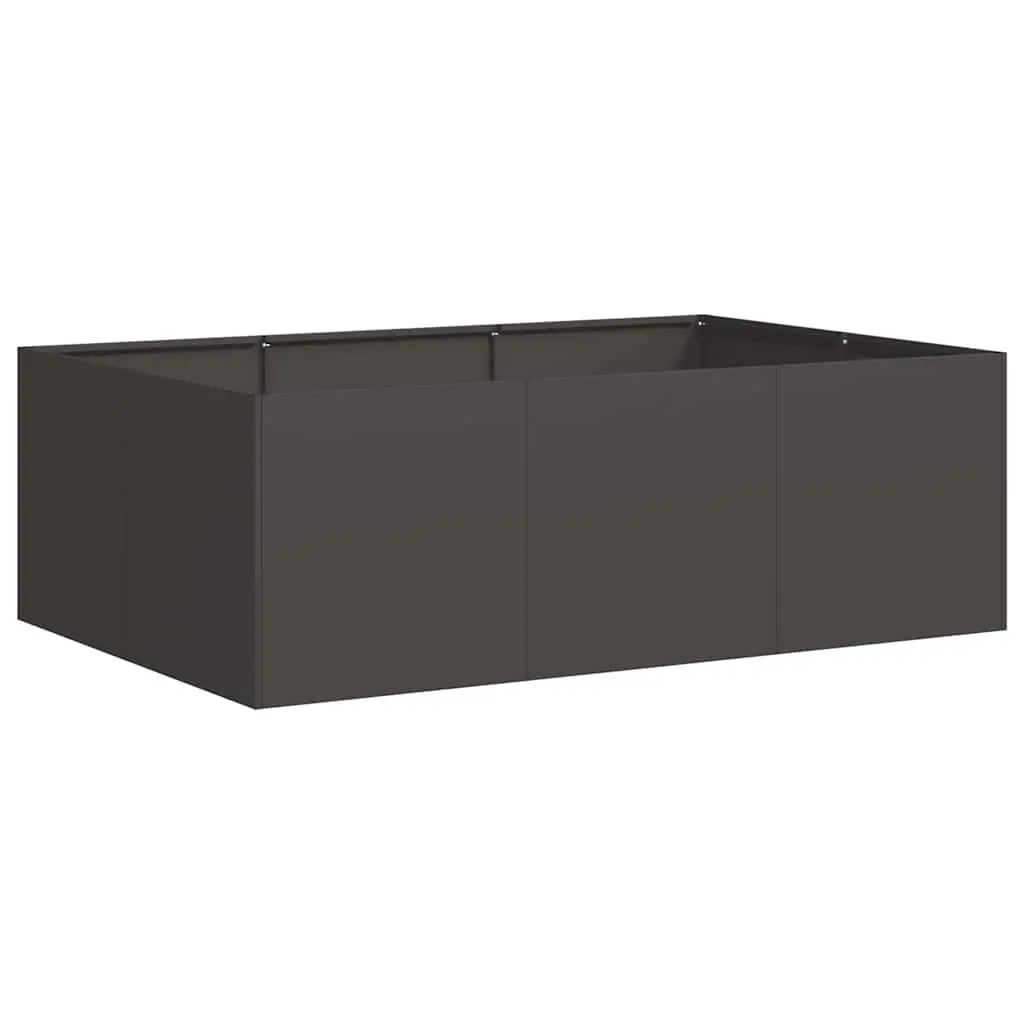 Steel Planter Box Black Raised Garden Bed 120x80x40 cm