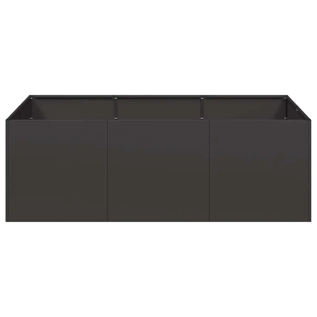 Steel Planter Box Black Raised Garden Bed 120x80x40 cm
