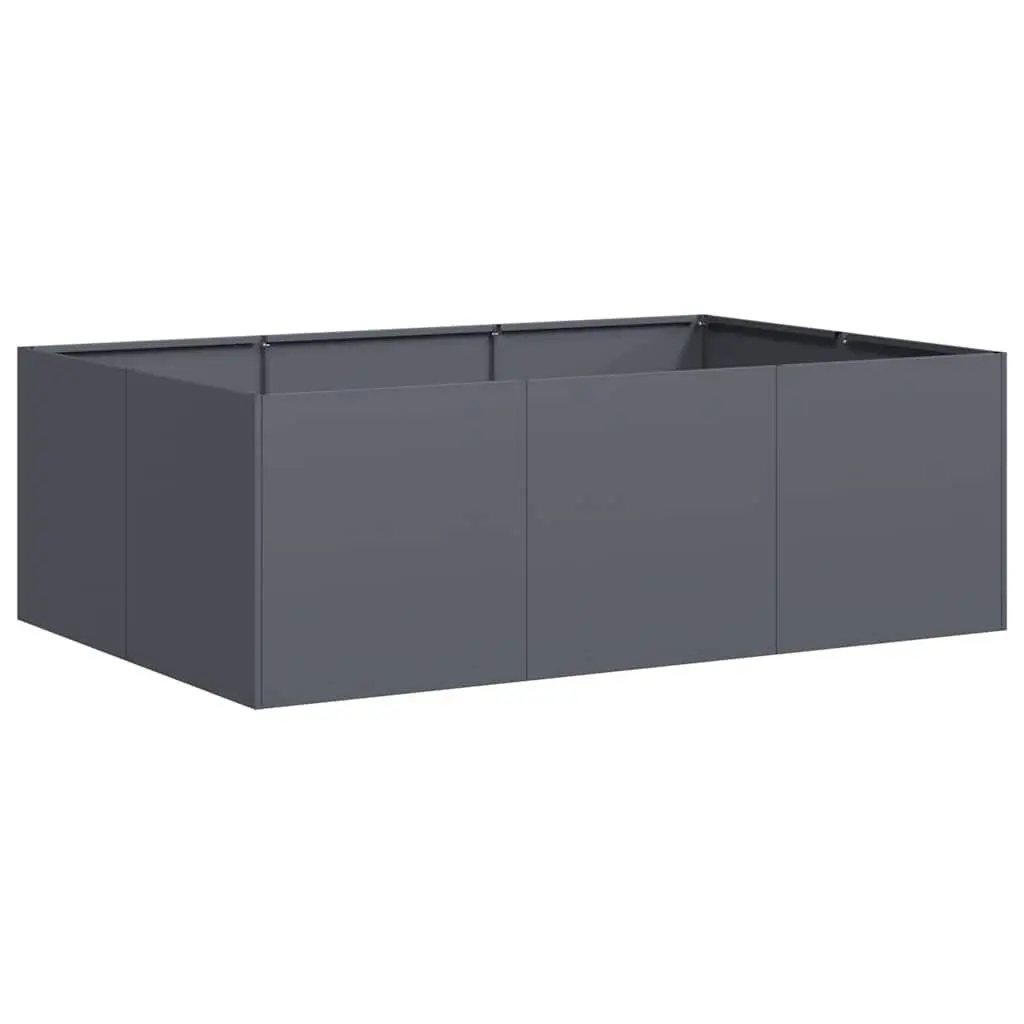 Raised Garden Planter Box Anthracite Steel 120x80x40 cm