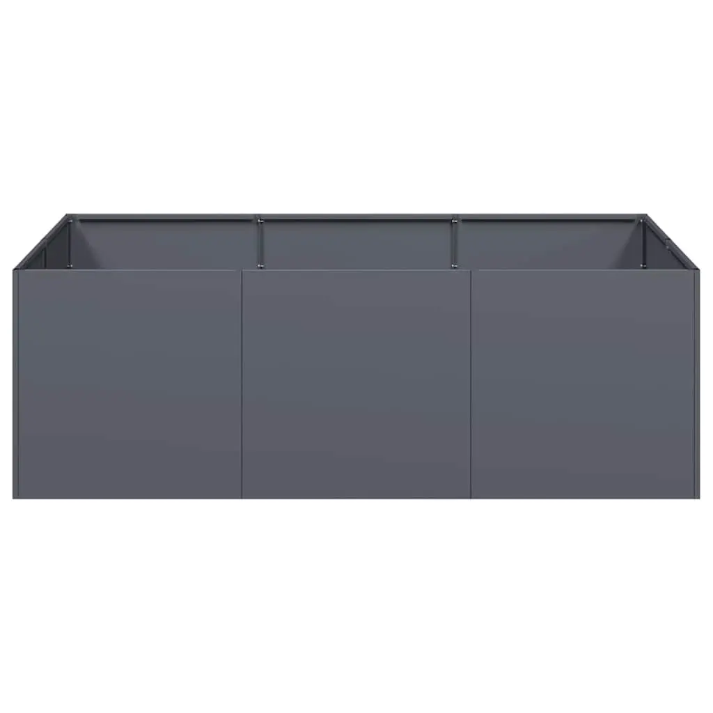 Raised Garden Planter Box Anthracite Steel 120x80x40 cm