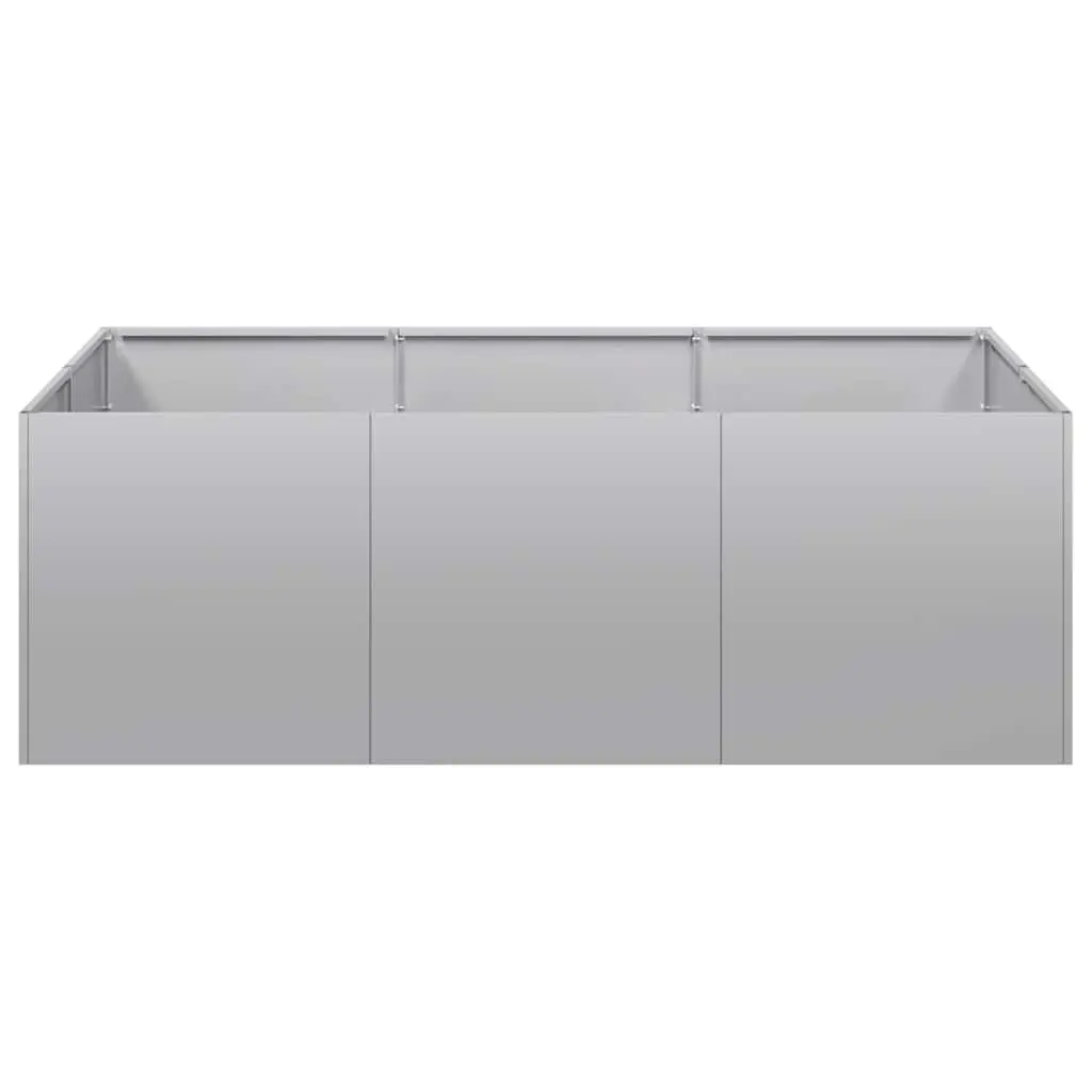 Galvanised Steel Planter Raised Garden Bed Outdoor 120 x 80 x 40 cm