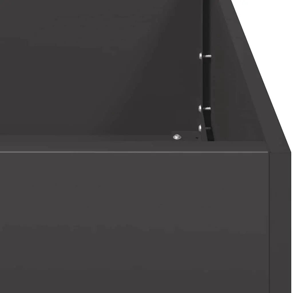 Steel Planter Box Black Raised Garden Bed 40x80x80 cm