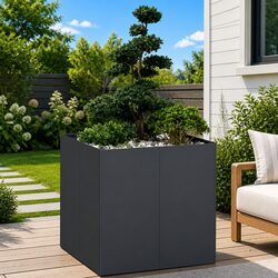 Your New Anthracite Steel Planter Box 80x80x80 cm