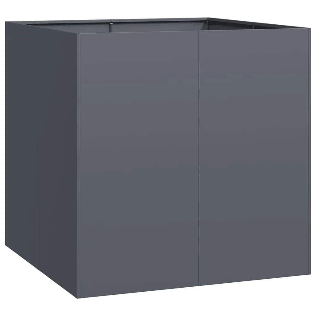 Steel Planter Box Anthracite 80x80x80 cm Raised Garden Bed