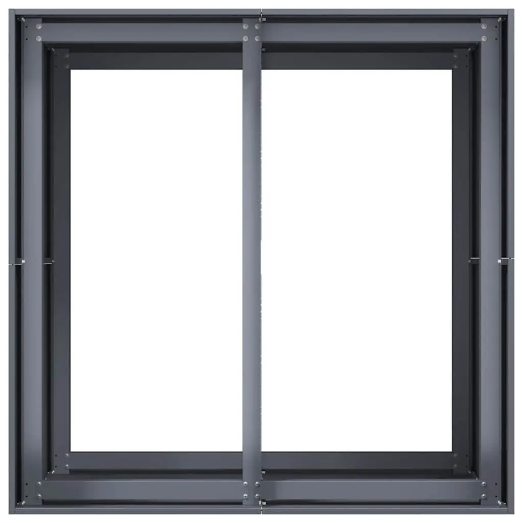 Steel Planter Box Anthracite 80x80x80 cm Raised Garden Bed