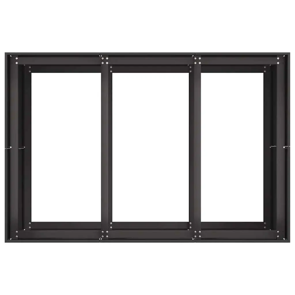 Steel Planter Box Durable Cold-Rolled Steel 120x80x80cm Black Outdoor Patio