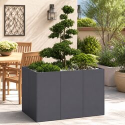 Friendly Anthracite Steel Raised Planter for Your Garden