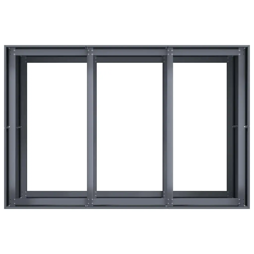 Steel Planter Anthracite Raised Garden Bed Box 120x80x80 cm Outdoor Patio Flower