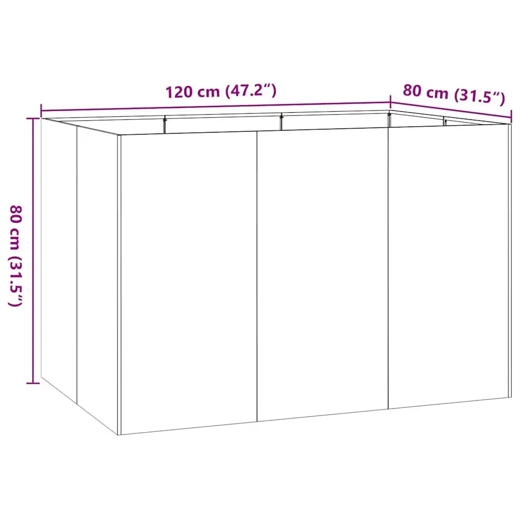 Raised Garden Bed 120x80x80 cm