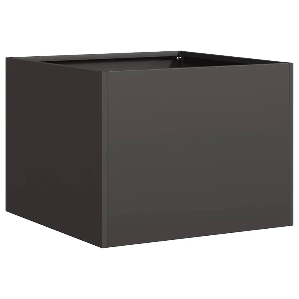 Steel Planter Box 40x40x30cm Black Raised Garden Bed Outdoor Patio Flowers