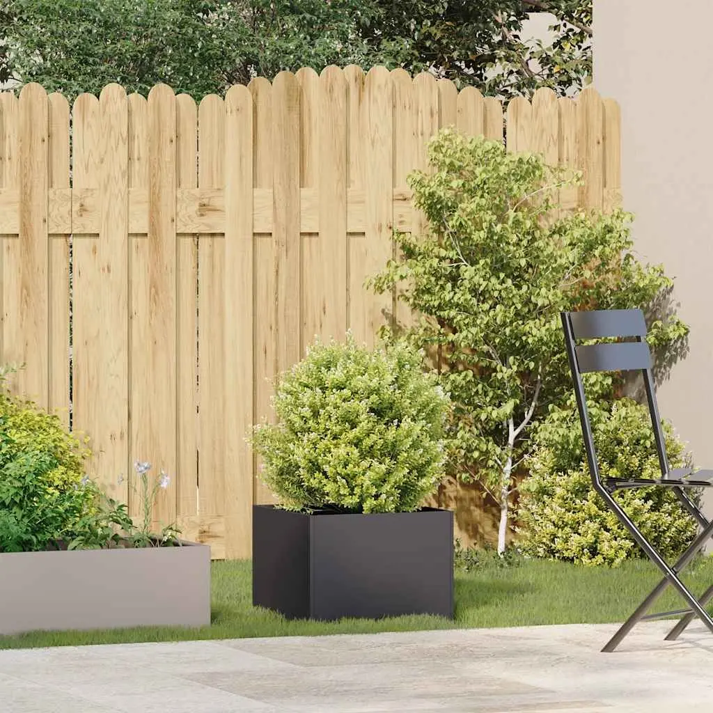 Steel Planter Box 40x40x30cm Black Raised Garden Bed Outdoor Patio Flowers